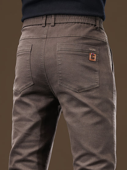 Men's Slim-Fit Cotton Blend Business Casual Pants