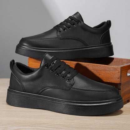 LOEIKAN 2026 New Solid Color Low-Top Versatile Elegant Business Casual Shoes, Comfortable Flat Black and White Trendy Fashion Minimalist Sneakers - ayq