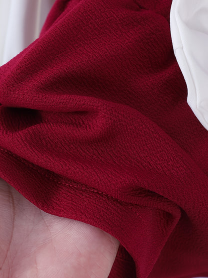 «Նորաձև աշնանային, էլեգանտ, ժապավենաձև զարդարված երկար թևքով վերնաշապիկ և ուղիղ լայն տաբատ՝ երկկտոր հավաքածու, զբոսանքի համար»