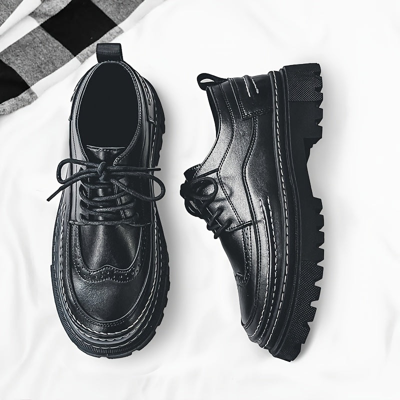 Men's Business Casual Height-Increasing Lace-Up Formal Shoes