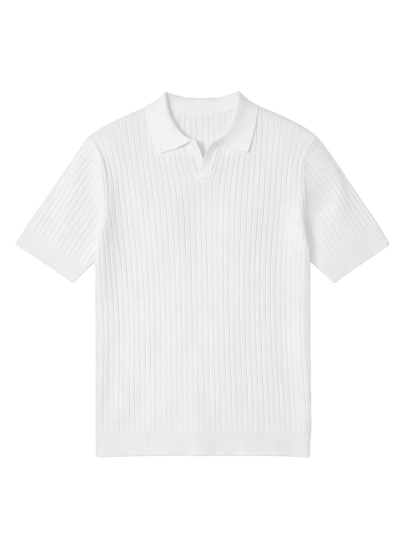 Men'S Summer Short Sleeve Polo Knit Shirt | Casual Solid Color Pullover, Suitable For Daily Wear, Outdoor Activities, And Street Style - ayq