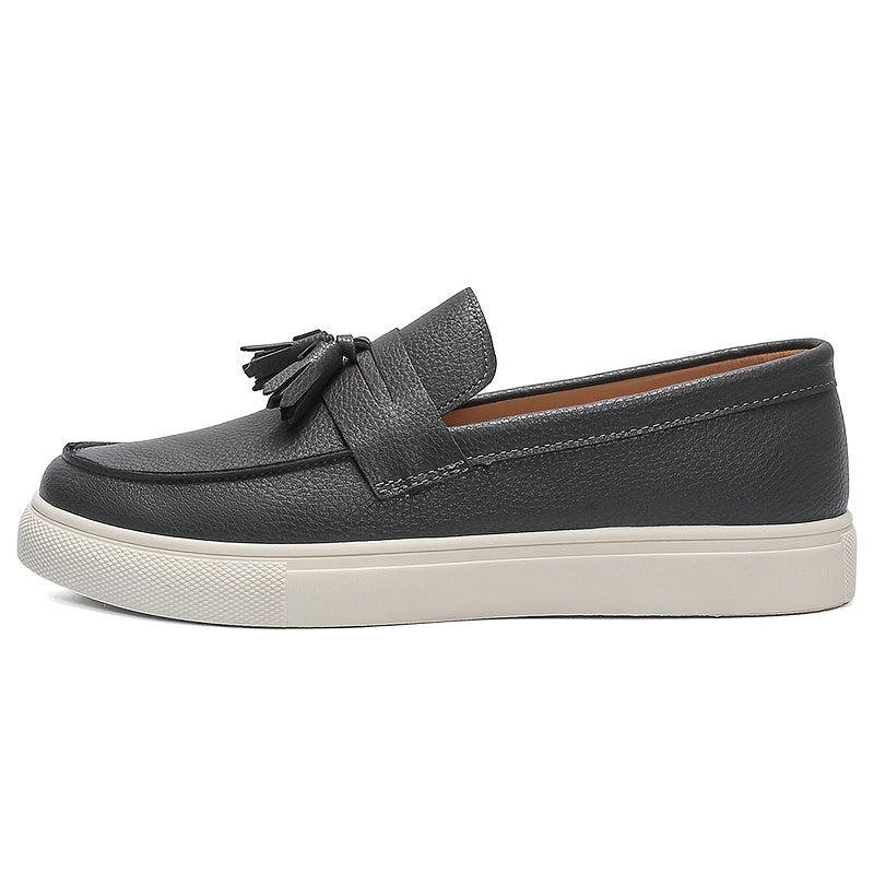 Men's Korean-Style Loafers with Non-Slip Sole and Cushioned Insole