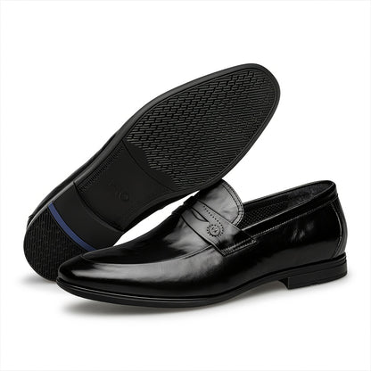 Men's Genuine Leather Slip-On Dress Shoes Casual Minimalist Style