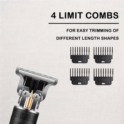 1pc/4pcs Men'S Grooming Kit, Hair Clipper, Electric Shaver, Nose Trimmer, Beard Trimmer, USB Rechargeable Multi-Functional Haircutting Set, Perfect for Beard and Hair Trimming, Travel Essentials, Father'S Day Gift