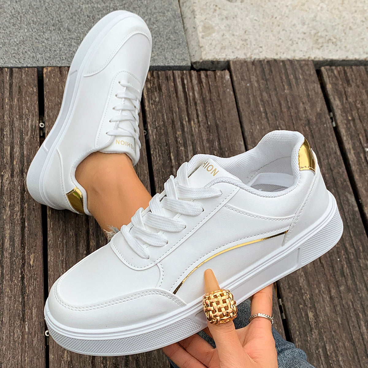 Women's Casual Slip-On Sneakers Geometric Design All-Season
