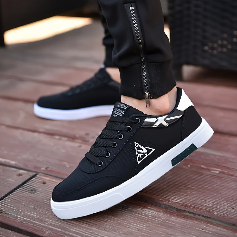 Men's Canvas Skate Shoes - Comfortable, Breathable & Non-Slip for Outdoor Activities | Classic Style with Striped/Solid Patterns