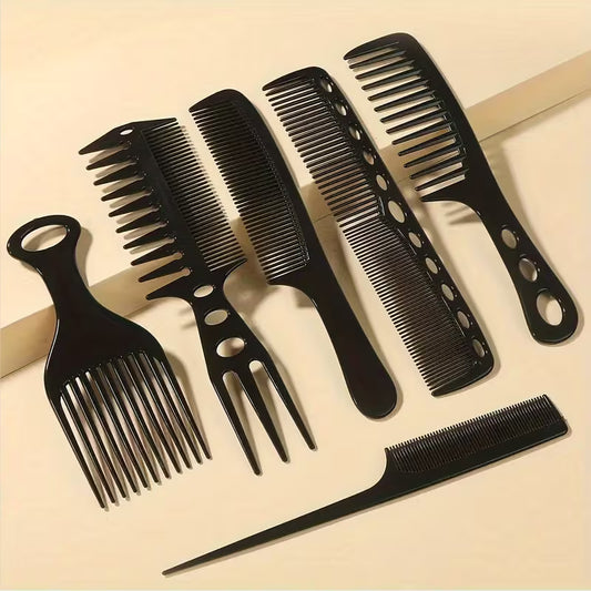 Professional Barber Dressing Comb, for Hair Styling Included Long Hair Cutting Comb, Short Styling Comb, Handle Comb, Tail Comb. - ayq