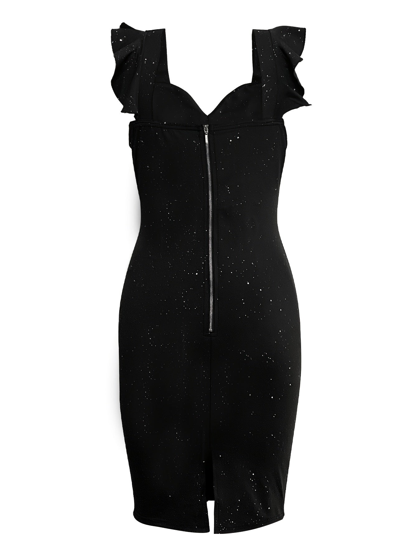 Կանացի նորաձևություն Slim Fit Slit Zipper զգեստ