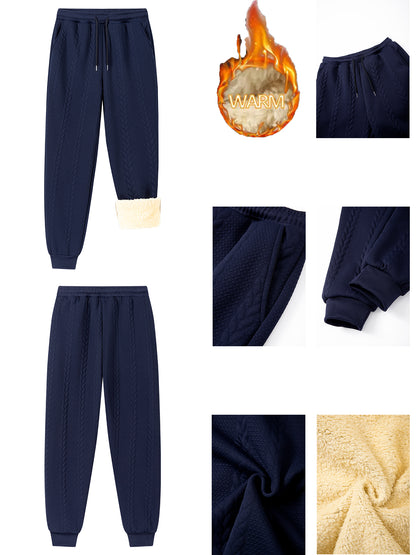 Տղամարդկանց ձմեռային նորաձևության երկմասանոց հավաքածու. Ժակարդե գլխարկով կարդիգան՝ աստառով և երկար տաբատ – իդեալական է աշնան և ձմռան համար, ձմեռային հագուստ տղամարդկանց համար