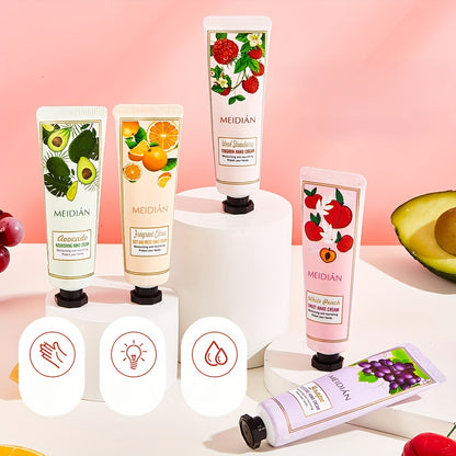 5pcs/set Hand Cream Set, Moisturizing And Nourishing Hand Lotion for Dry Cracked Hands, Gift for Women