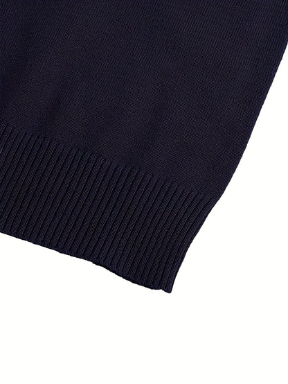 2023 New Cross-border Autumn and Winter Men's Round Neck Random Print Round Neck Knitted Sweater