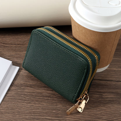 Compact Women'S Wallet, Color Coin Pouch, Stylish Zippered Card Case, Multi-Functional Small Bag for Keys And Money