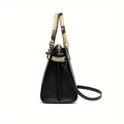 Women’s Vintage Leather Tote Bag with Adjustable Strap