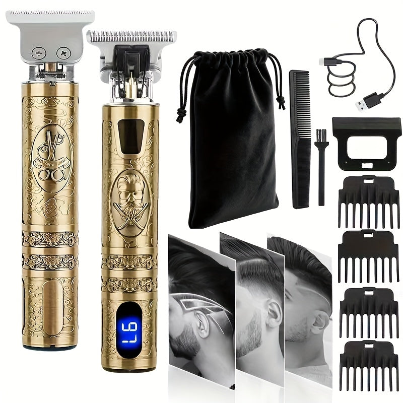 YAIAWISU Men's -Like Electric Hair Clipper & Beard Trimmer - USB- Operation, T-Shaped Blade with 4 Adjustable Speeds (Limited Combs), Self-Cleaning Design, Lithium-Free -Free Technology, All-in-One Hair Cutting