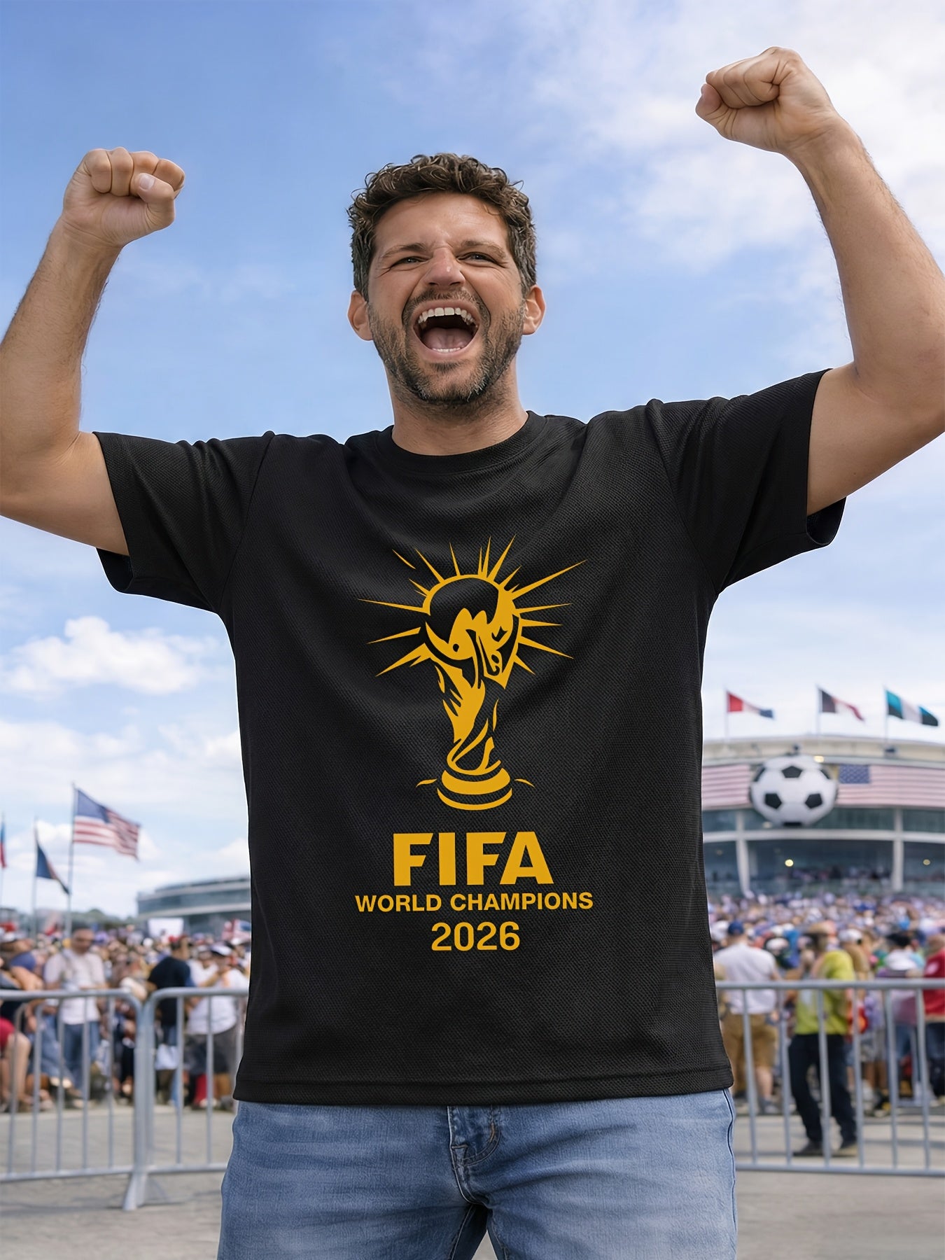 Men's 2026 FIFA World Cup Casual Crew Neck T-Shirt