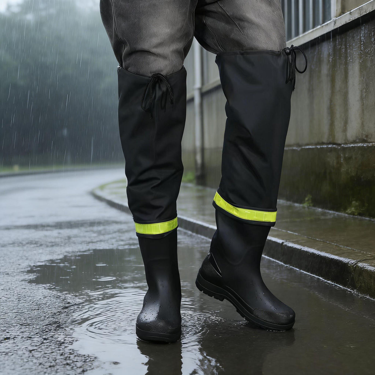 Men's High-Top EVA Rain Boots Slip-Resistant Casual Outdoor Shoes