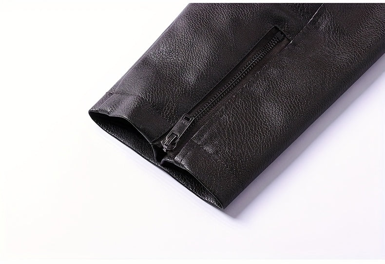 Siji Dou OBM տղամարդու վերարկու, նոր աշնանային/ձմեռային բրդյա ծածկույթով բաճկոն՝ արհեստական ​​մորթուց օձիքով, նորաձև առօրյա բաճկոն տղամարդկանց համար