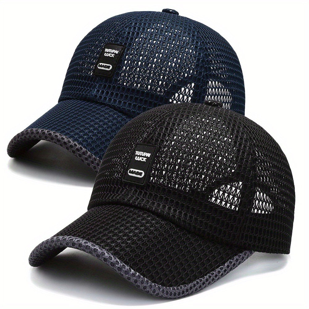 2 Pack Summer Breathable Baseball Caps for Men & Women