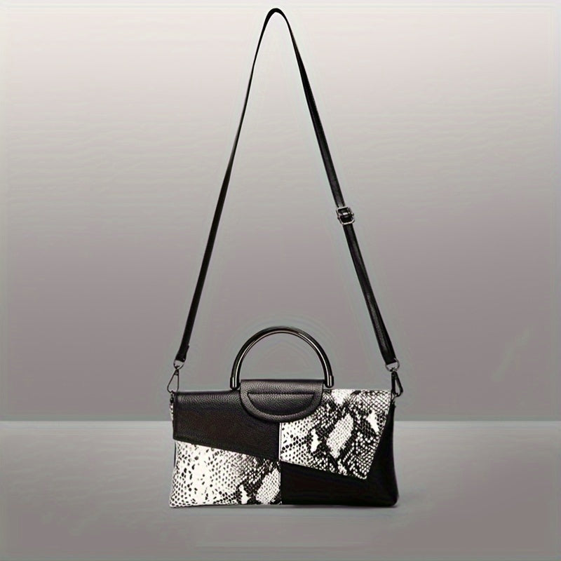 Եվրոպական և կանացի կոկորդիլոսի նախշերով արհեստական ​​կաշվե ճիրան, նրբագեղ երեկոյան ձեռքի պայուսակ, կանանց համար նախատեսված ուսի պայուսակ