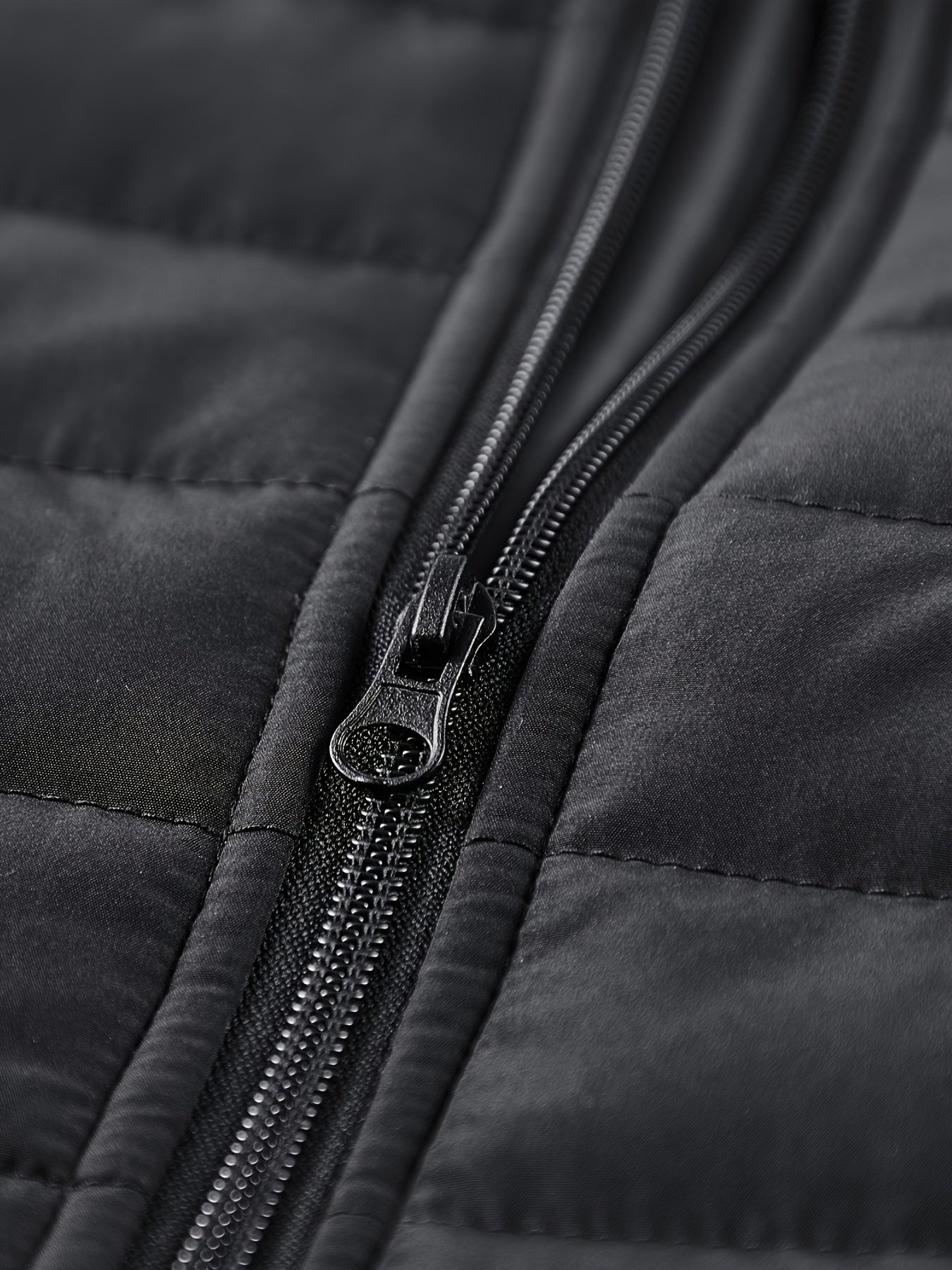 Men's Winter Stylish Padded Coat, Slim Fit Stand Collar Warm Jacket, Men's Plus Size -padded Padded Jacket - ayq