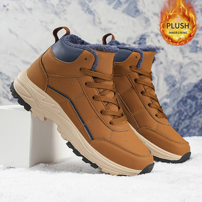 's/Unisex Heavy-Duty Winter/Outdoor/All-Terrain Large Size (Wide Width Available) High-Top All-Terrain Traction Tires, & /TPR Sole, Lace-Up Hiking Boots for Ice, Snow, Mud, Grass - Warm, Casual/Daily Wear (No