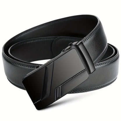 Business Men's Belt Black Automatic Buckle Fashion Belt Casual Men's Suit Belt Accessories