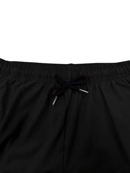 Women's Summer Casual Cropped Shorts with Elastic Waist & Zipper Pocke