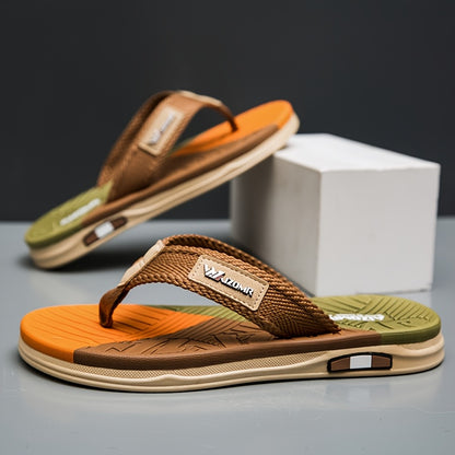 Men's Casual Fabric Flip Flops Non-Slip Rubber Sole Sandals