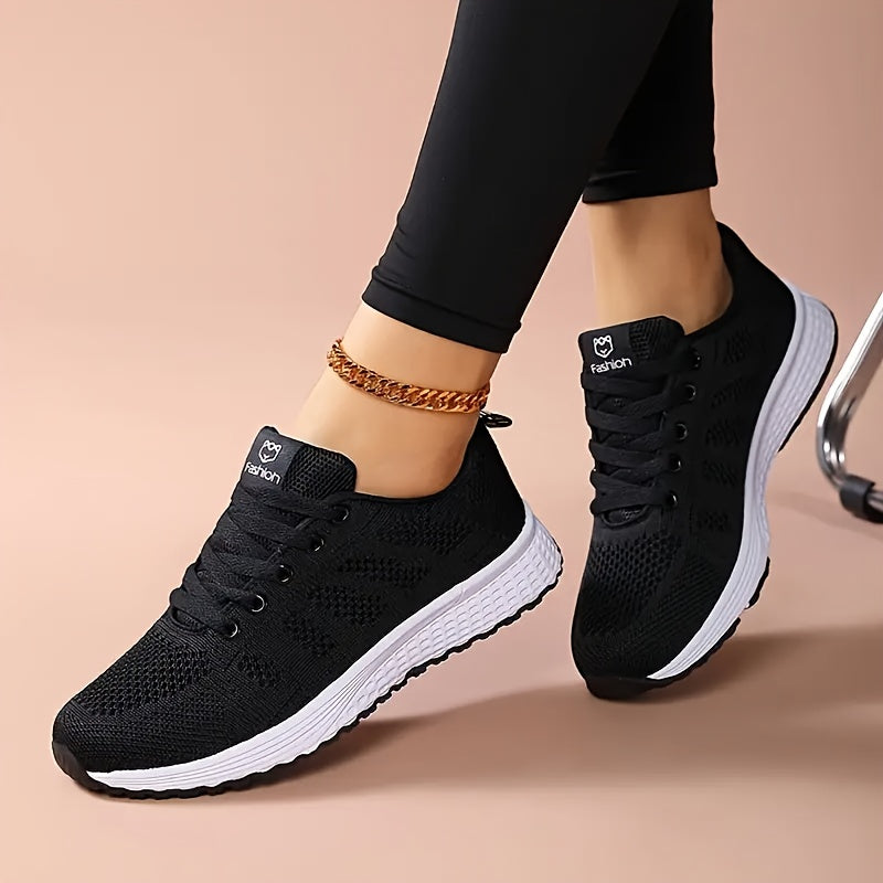 Hot Selling Fly Mesh Breathable Casual սպորտային կոշիկներ կանանց համար, թեթև և հակասայթաքող վազքի կոշիկներ