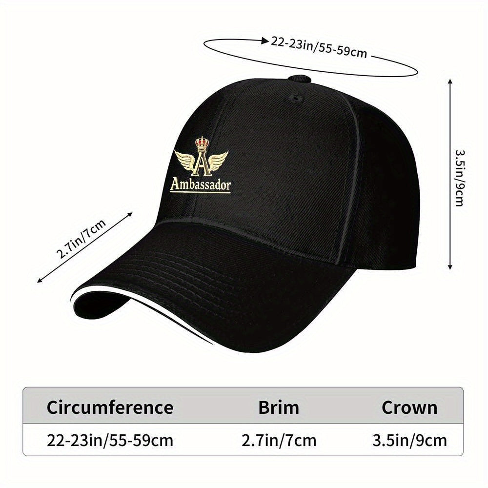 Unisex Lightweight Adjustable Trucker Hat with Golden Winged Emblem