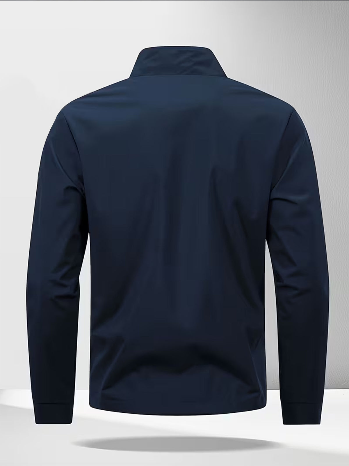 Men’s Casual Windbreaker Jacket with Zipper and Pockets