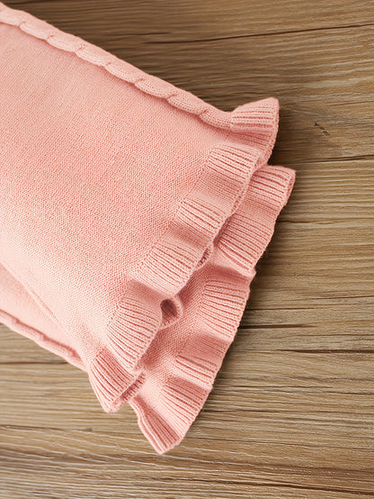 Girls' Fashion Casual Blend Knitted Set for Girls 3, Round Neck, Long Sleeves, Button Closure, Bunny Embellished Pink Sweater Pants Two-Piece Set, Elegant And Sweet, Suitable for Outdoor Activities, As a Gift for Kids