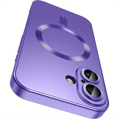 Luxury Metallic Paint Soft TPU Case for iPhone 16 16 Pro 16 Plus 16 Pro Max Cover with Magnetic for Magsafe Shockproof