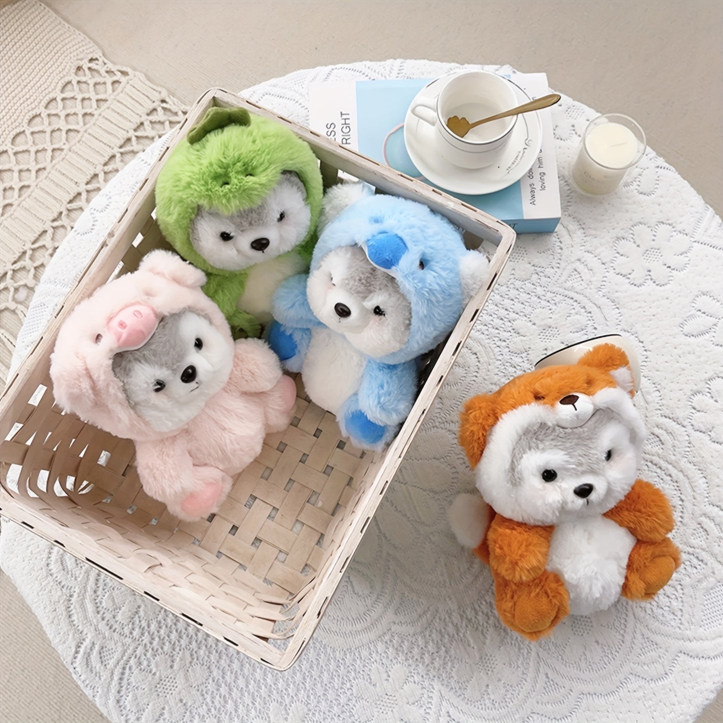 20Cm/7.87In Cute Cartoon Animal Plushies - Soft, Huggable, And Vibrant Stuffed Creatures for Birthday, Halloween, Thanksgiving, And Christmas Presents, Decor, And Collectibles