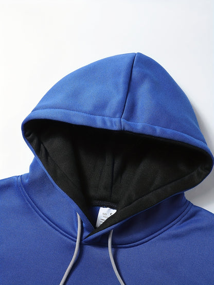 Men's Color Block Hoodie - Casual Graphic Design Pullover With Kangaroo Pocket For Winter And Fall Streetwear - Great Gift