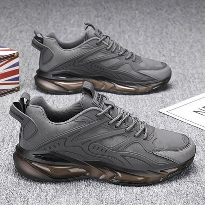 Men's Casual Athletic Sneakers - Breathable, Non-Slip Rubber Sole, Lace-Up Shoes for All Seasons, Chunky Sneakers, Movement Style, Leisure Style, Four Seasons