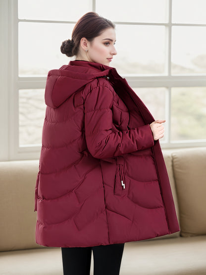 Կանացի էլեգանտ ձմեռային բաճկոն - Մազերի նման ուլունքաձև կոճակներով փակվող վերարկու, փքված չէ, ձեռքով լվացվող երկար թևքերով վերնազգեստ ցուրտ եղանակի համար (անկանոն և պաշտոնական) - սև բաճկոն առանց գոտու/պարագաների (պատրաստի կրելու), ձմեռային Ջա