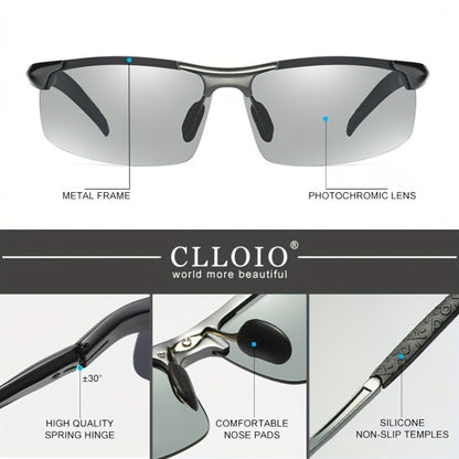 Men's Polarized Photochromic Aluminum Sunglasses UV400