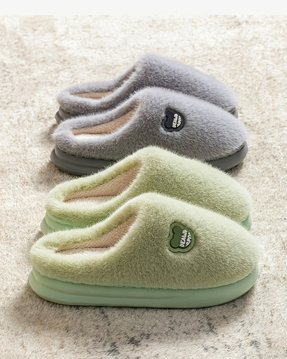 Cozy Plush Slippers for Men & Women - Winter Warm Indoor House Shoes with Non-Slip EVA Sole, Thick Cushioned Lining & Soft Round Toe - Unisex Slip-On Slippers for Home, Lounge, Bedroom (Men's & Women's Design), Slippers for G