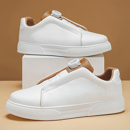 Men's Casual Skate Shoes with Durable PU Upper & PVC Sole