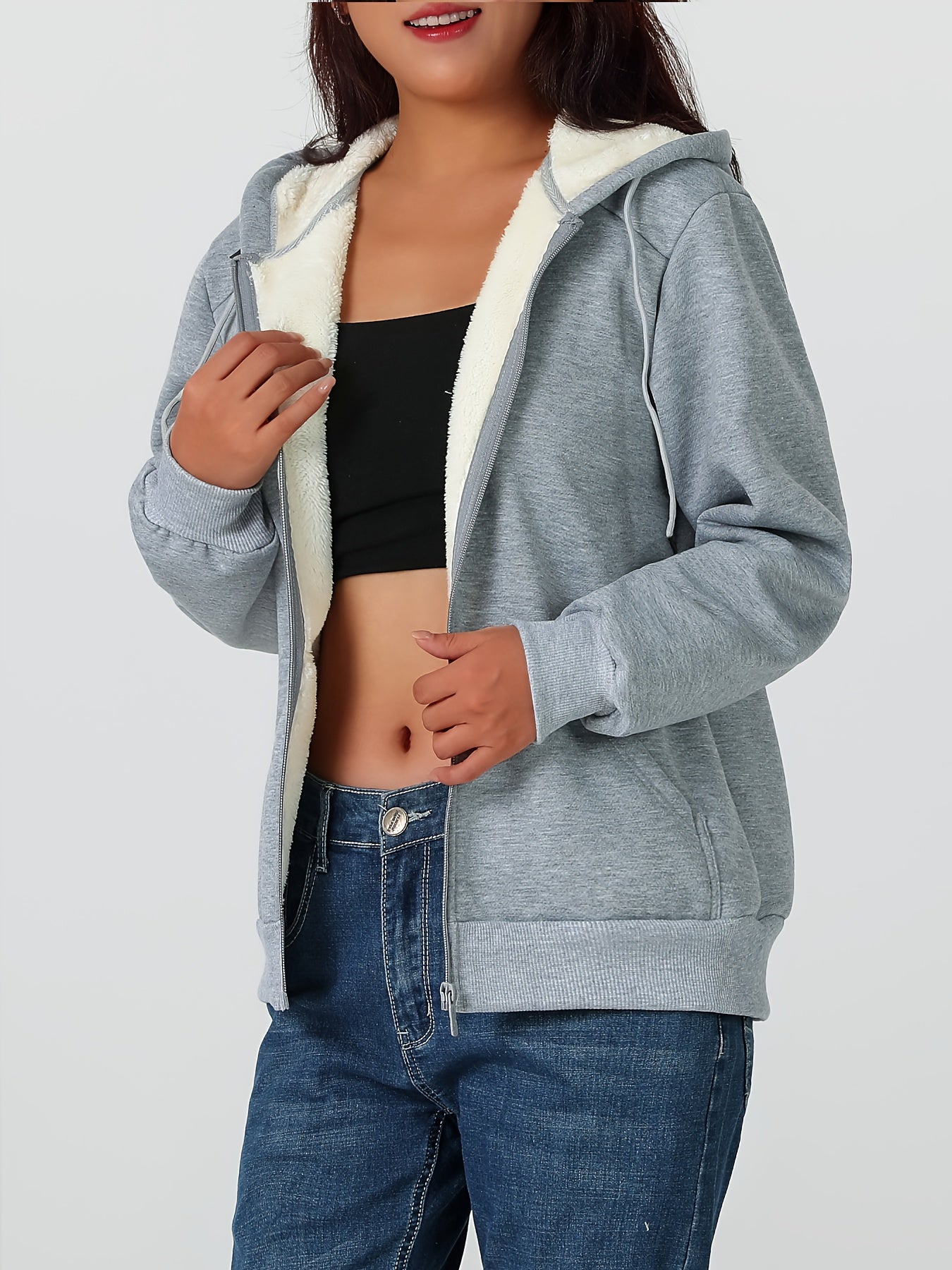 Կանացի ծանր ձմեռային բաճկոն - Ջերմամեկուսացված սառը եղանակի բաճկոն՝ ամբողջական կայծակաճարմանդով, մեծ առջևի գրպաններով - Մանուշակագույն վերնազգեստ առօրյա և պաշտոնական միջոցառումների համար - Ոչ ձգվող պոլիեսթերային գործվածք - Հեշտ խնամքի կանացի վերնազգեստ,