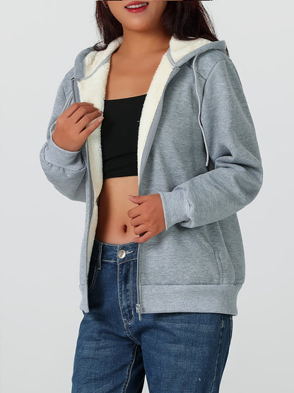 Կանացի ծանր ձմեռային բաճկոն - Ջերմամեկուսացված սառը եղանակի բաճկոն՝ ամբողջական կայծակաճարմանդով, մեծ առջևի գրպաններով - Մանուշակագույն վերնազգեստ առօրյա և պաշտոնական միջոցառումների համար - Ոչ ձգվող պոլիեսթերային գործվածք - Հեշտ խնամքի կանացի վերնազգեստ,