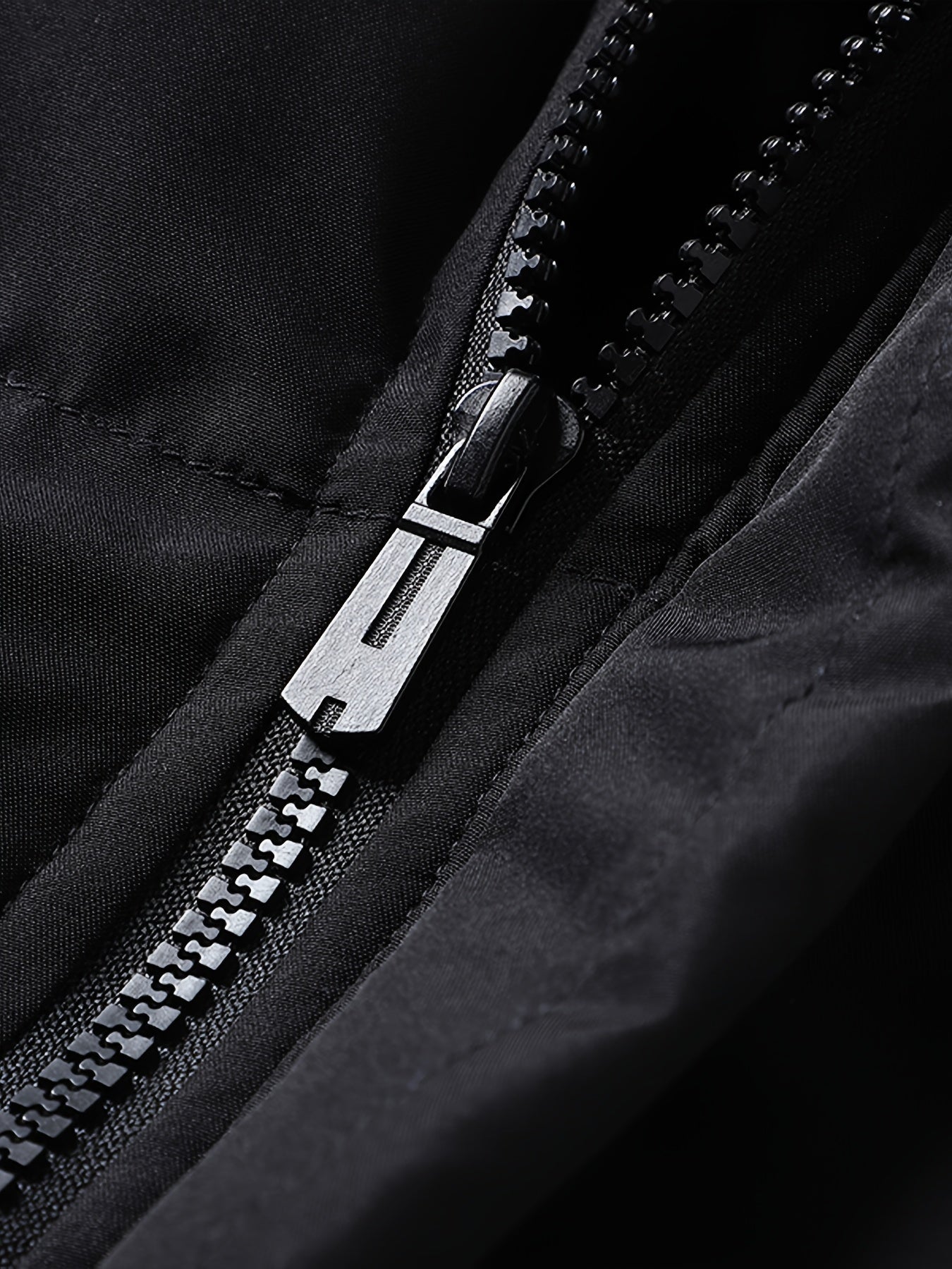 Տղամարդու ամուր ջերմային բաճկոն - Ձմեռային վերնազգեստ՝ կանգնած օձիքով և կայծակաճարմանդով, սև/սպիտակ վերարկու՝ գրվածքով - լվացքի մեքենայով լվացվող սառը եղանակի բաճկոն տղամարդկանց համար (առօրյա և պաշտոնական) - իդեալական է դահուկավազքի, սնոուբորդի համար