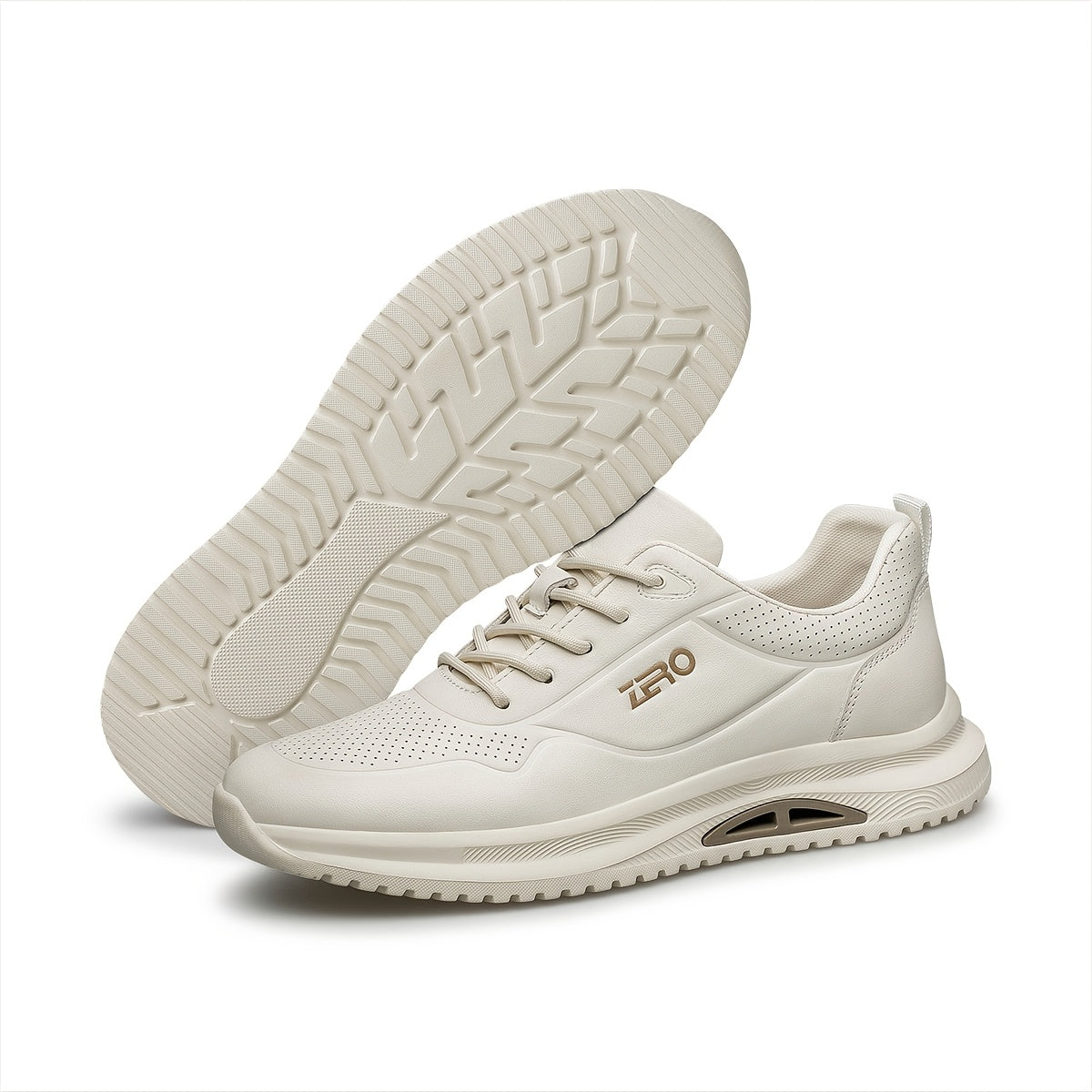Men's Lightweight Breathable Leather Casual Athletic Shoes