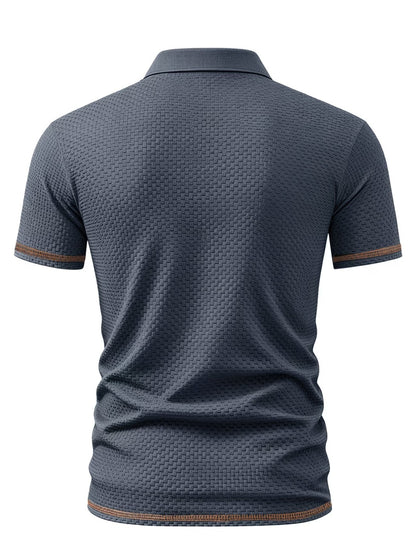 Youth Polo Shirt for Teens - Sporty Geometric Print, Summer Breathable