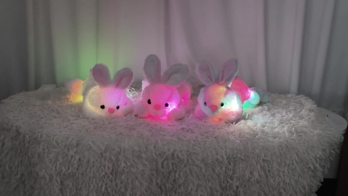 Luminous Bunny Plush Toy – Cuddly And Charming Light-Up Rabbit Stuffed Animal, 35Cm (13.8 Inches), Great for Children, Enchanting Nighttime Companion, Perfect Present for Bunny Enthusiasts