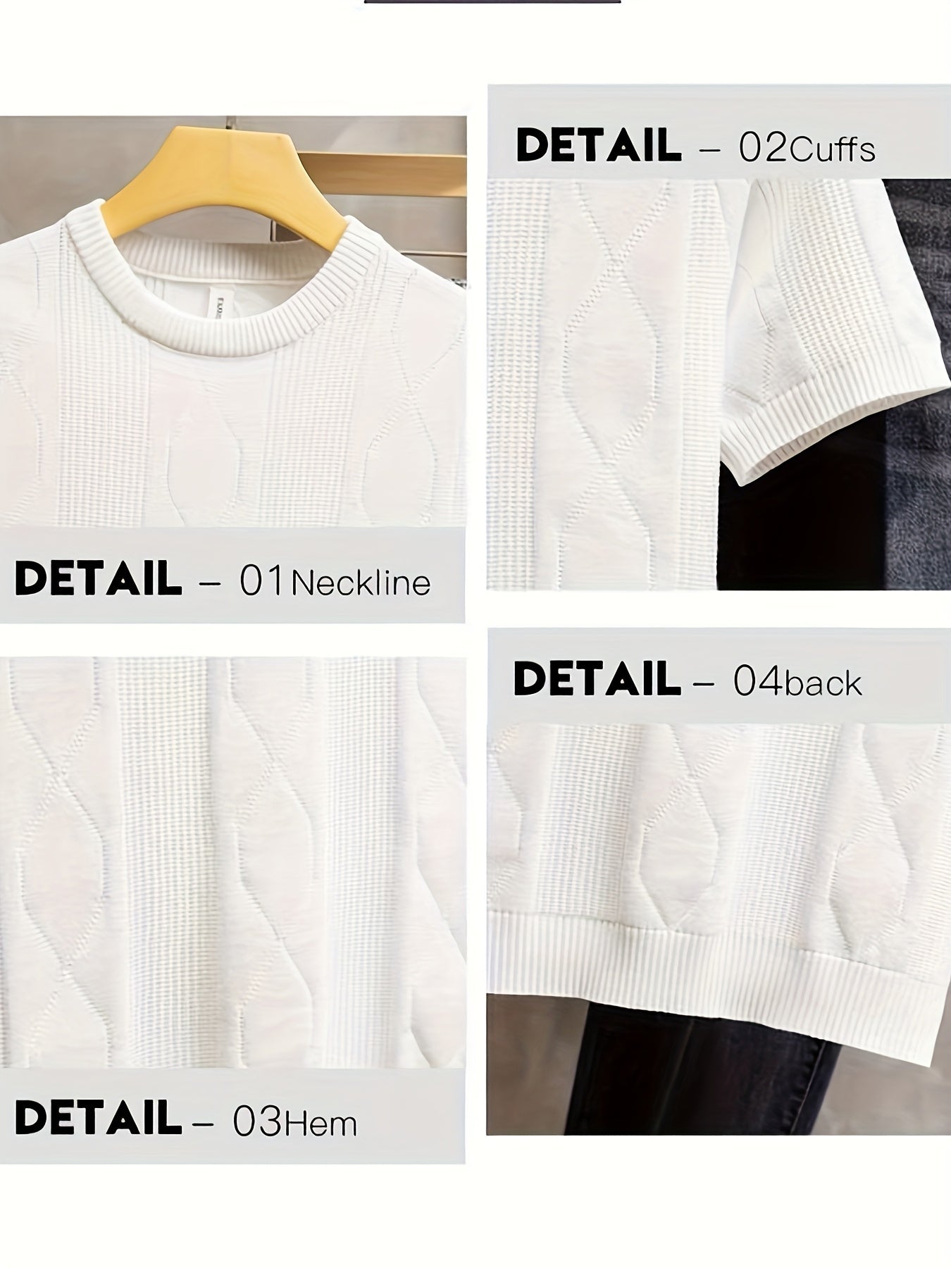 Yueli Water OBM Men'S Lightweight Knit Sweater - Short Sleeve Pullover with Round Neck, Breathable Summer Fabric, Solid Color Casual Business Attire for Daily Wear & Weekend Outings, Comfortable Knitwear, Stylish Casualwear, - ayq