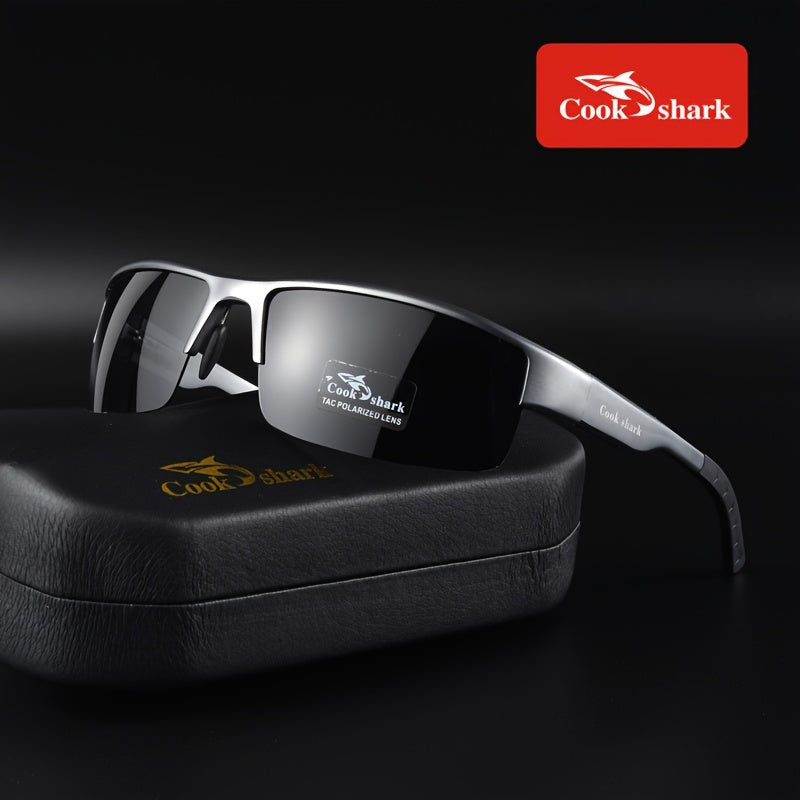 Men's Polarized Photochromic Driving Sunglasses with Lightweight Alloy