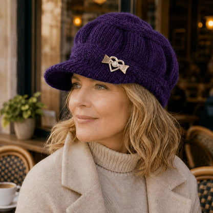 Lightweight Elastic Winter Hat for Mom with Forehead Warmth