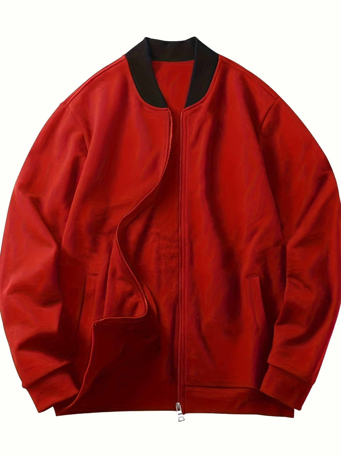 Men's Lightweight Stand Collar Jacket - Olive Green Softshell Zipper Jacket with Pockets, Regular Fit for Spring/Fall Hiking & Casual Outdoor Wear, Hiking Accessories